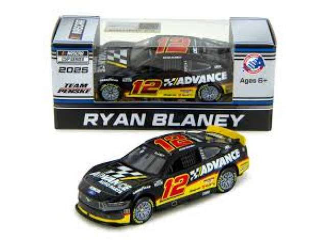 2025 Ford Mustang #12 Ryan Blaney *Advance* black/white/red 1:64 Action Racing Collectibles Model