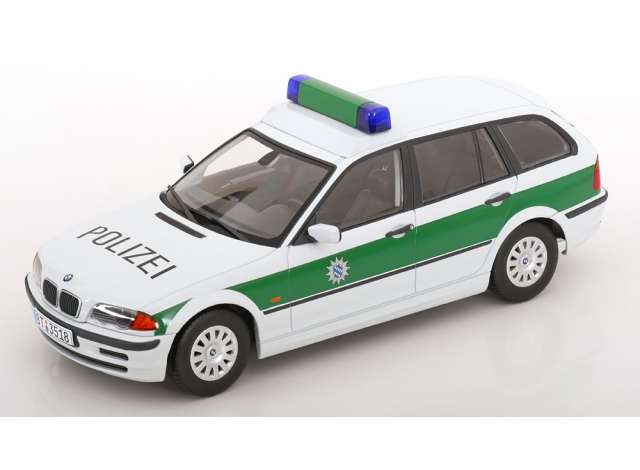 Pre-Order – 1999 BMW 3 series E46 Touring *German Polizei*, white/green 1:18 KK - Scale Model (KKDC181464) – ETA. September 2026