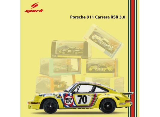 Pre-Order – 1974 Porsche 911 Carrera RSR 3.0 #70 R.Touroul/H.Cachia/D.Rua 24H Le Mans, yellow 1:64 Spark Model (spa64S021) – ETA. September 2026