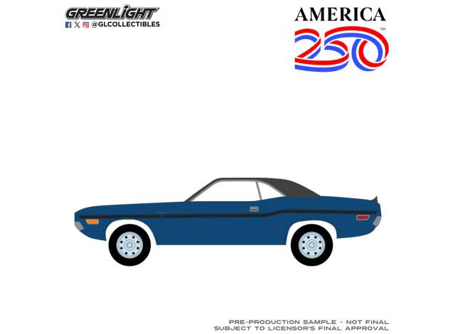 Pre-Order – 1970 Dodge Challenger *Anniversary Collection series 18*, blue 1:64 GreenLight Model (gl28180A) – ETA. September 2026