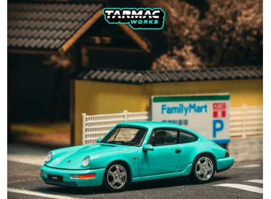 Pre-Order – Porsche 911 Carrera RS (964), mint green 1:64 Tarmac Model (TC-T64S-017-MG) – ETA. September 2026