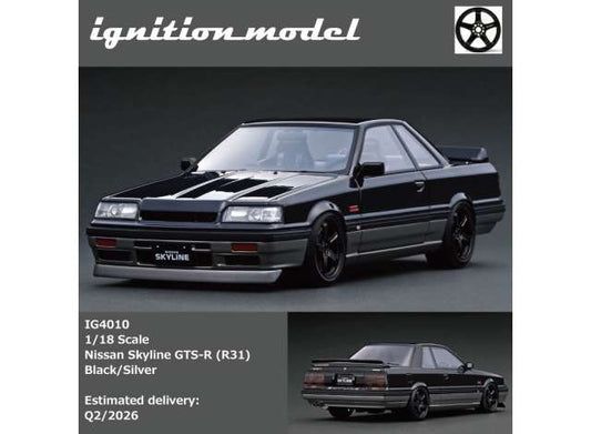 Pre-Order – Nissan Skyline GTS-R (R31), black/silver 1:18 Ignition Model (IG4010) – ETA. July/August 2026