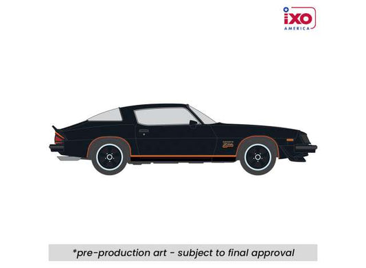 Pre-Order – 1977 Chevrolet Camaro Z28, black 1:64 IXO America Model (ixoIA64023) – ETA. September 2026