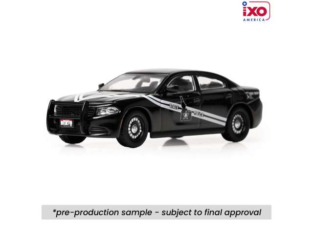 Pre-Order – 2023 Dodge Charger Pursuit *Idaho State Police*, black/white 1:64 IXO America Model (ixoIA64026) – ETA. September 2026