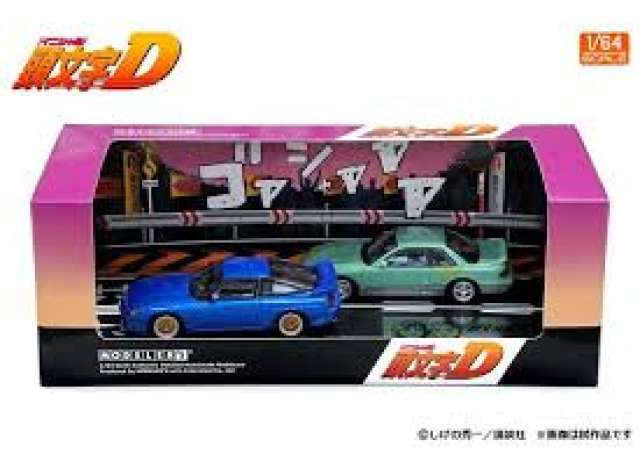 Pre-Order – Initial D Set Vol. 20 Mako Sayuki SilEighty & Koichiro Iketani Silvia (S13), blue/green 1:64 Modeler’s Model (MD64220) – ETA. July/August 2026