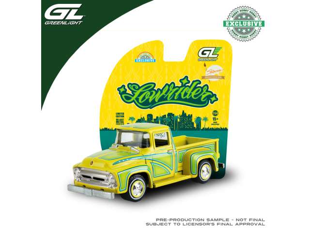 Pre-Order – 1954 Ford F-100 Sergio Rocha Collaboration, bright yellow 1:64 GreenLight Model (gl30596) – ETA. September 2026