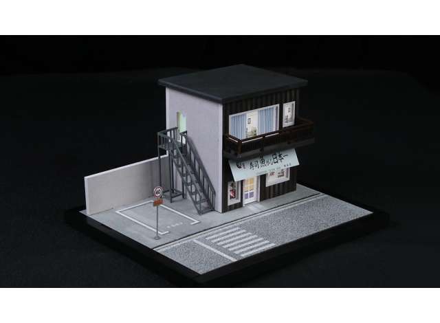 Pre-Order – Diorama *06 streetscape with light* 1:64 Black Box Diorama Model (MO960206) – ETA. September 2026