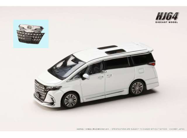Pre-Order – Toyota ALPHARD Z (H40W)/Genuine options, Platinum White Pearl Mica 1:64 Hobby Japan Model (HJ642078CW) – ETA. July/August 2026