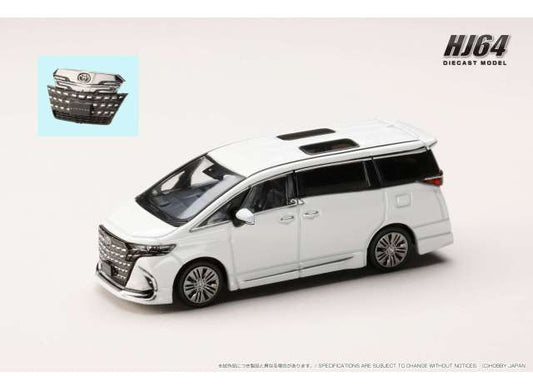 Pre-Order – Toyota ALPHARD Z (H40W)/Genuine options, Platinum White Pearl Mica 1:64 Hobby Japan Model (HJ642078CW) – ETA. July/August 2026