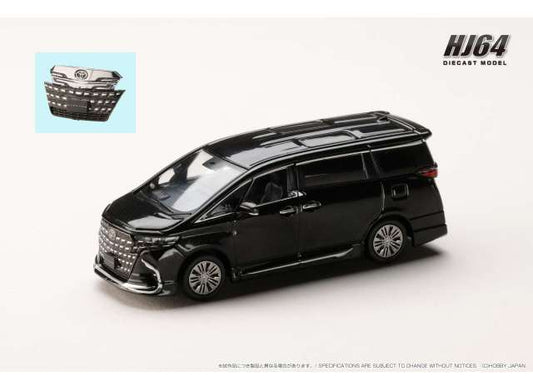 Pre-Order – Toyota ALPHARD Z (H40W)/Genuine options, black 1:64 Hobby Japan Model (HJ642078CBK) – ETA. July/August 2026