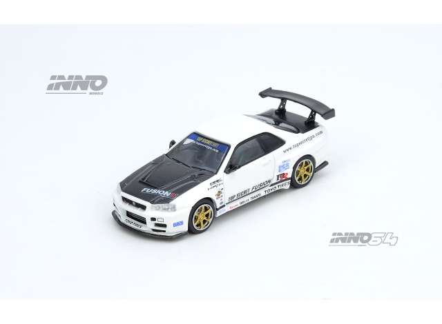 Pre-Order – Top Secret R34 GT-R, white 1:64 Inno Models Model (IN64-R34TS-WHI) – ETA. September 2026