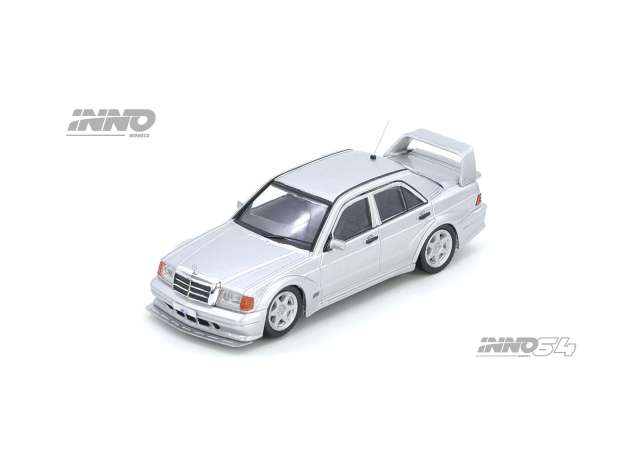 Pre-Order – Mercedes-Benz 190E, silver 1:64 Inno Models Model (IN64-190E-SIL) – ETA. September 2026