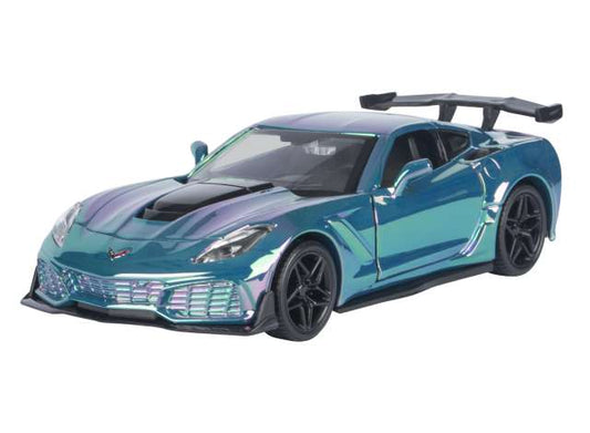Pre-Order – 2019 Corvette ZR1, blue-green 1:24 Motor Max Model (mmax79090) – ETA. July/August 2026