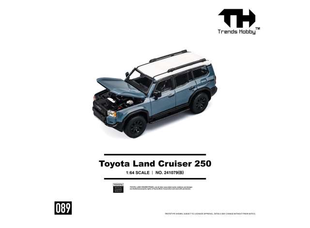 Pre-Order – Toyota Land Cruiser 250, blue 1:64 Trends Hobby Model (TH241079B) – ETA. July/August 2026