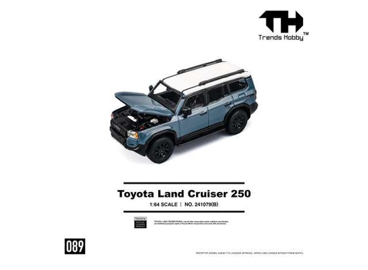 Pre-Order – Toyota Land Cruiser 250, blue 1:64 Trends Hobby Model (TH241079B) – ETA. July/August 2026