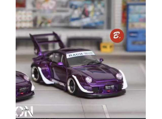 Pre-Order – RWB 993 with high tail, purple 1:64 Street Weapon Model (STW175) – ETA. July/August 2026
