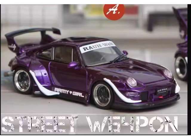 Pre-Order – RWB 993 with low tail, purple 1:64 Street Weapon Model (STW176) – ETA. July/August 2026