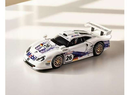 Pre-Order – Porsche GT1 #26 with moving parts, white 1:64 Street Weapon Model (STW202) – ETA. July/August 2026