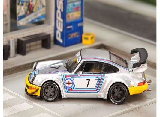 Pre-Order – RWB 964 *Martini* #7, silver/blue/red 1:64 Street Weapon Model (STW211) – ETA. July/August 2026
