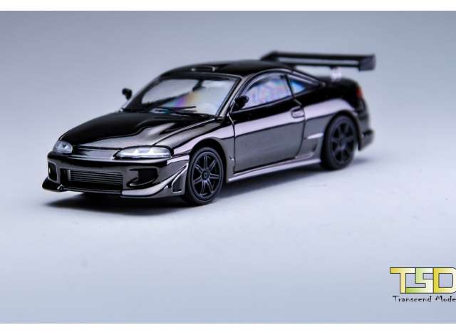 Pre-Order – Mitsubishi Eclipse, gray chrome 1:64 Transcend Model Model (TSD222) – ETA. July/August 2026