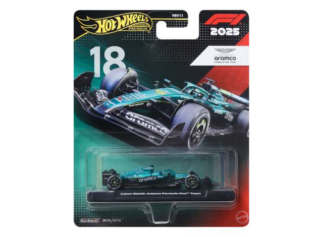 2025 F1 Aston Martin #18 Lance Stroll, green 1:64 Hotwheels Model (hwmvJKD87)