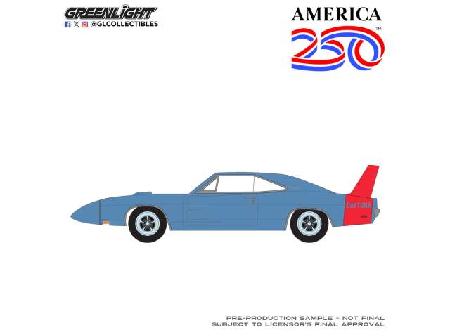 Pre-Order – 1969 Dodge Charger Daytona, blue/red 1:64 GreenLight Model (gl28180F) – ETA. September 2026
