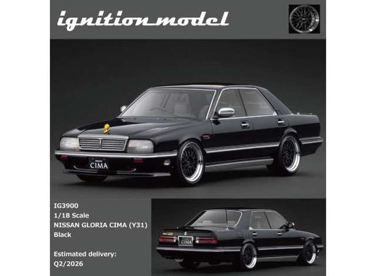 Pre-Order – Nissan Cedric Cima (Y31), black 1:18 Ignition Model (IG3900) – ETA. July/August 2026