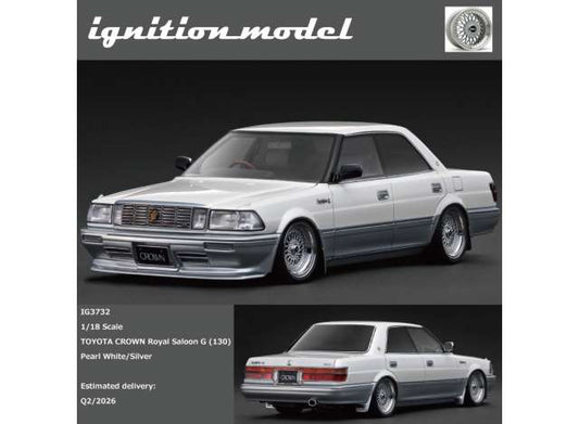 Pre-Order – Toyota Crown Royal Saloon G (130), pearl white/silver 1:18 Ignition Model (IG3732) – ETA. July/August 2026