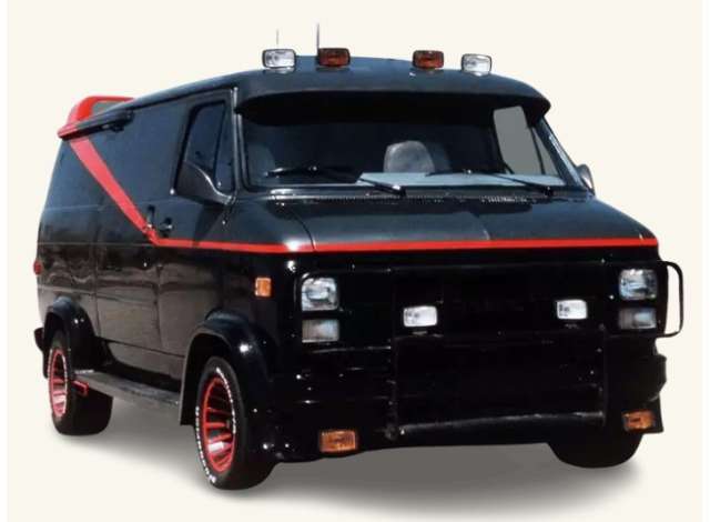 Pre-Order – GMC Vandura A-Team *Jet-car*, black/red 1:43 Norev Model (nor649350) – ETA. September 2026