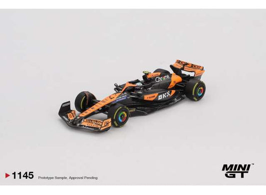 Pre-Order – 2024 McLaren MCL38 #4 Lando Norris Winner Hungarian F1 GP, orange/black 1:64 Mini GT Model (MGT01145) – ETA. September 2026