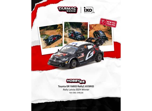 Pre-Order – 2024 Toyota GR YARIS Rally1 HYBRID Kalle Rovanperä/Jonne Halttunen Rally Latvia Winner, various 1:64 Tarmac Model (TC-T64-085-24RL69) – ETA. September 2026