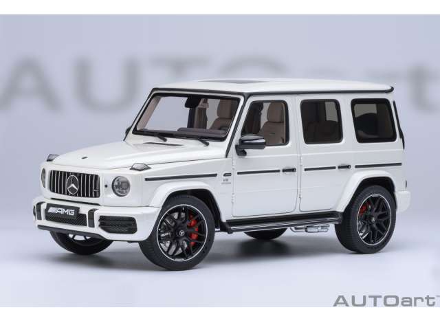2019 Mercedes Benz G63 AMG, designo brillant white 1:18 AutoArt Model