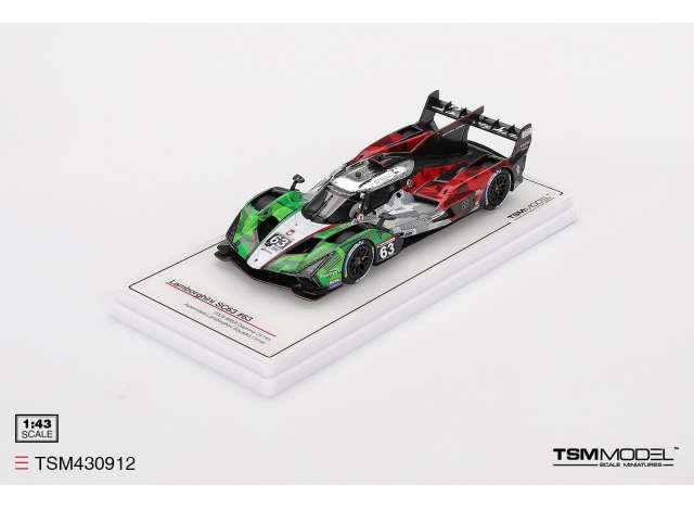 2025 Lamborghini SC63 #63 Automobili Lamborghini Squadra Corse Daytona 24 hrs, green/grey/red 1:43 TrueScale Model (TSM430912) – ETA.