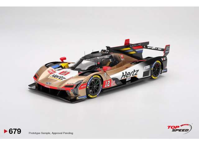 Pre-Order – 2025 Cadillac V-Series.R #12 Cadillac Hertz Jota Le Mans 24 hrs, gold/white/black 1:18 Top Speed Model (TS0679) – ETA. September 2026