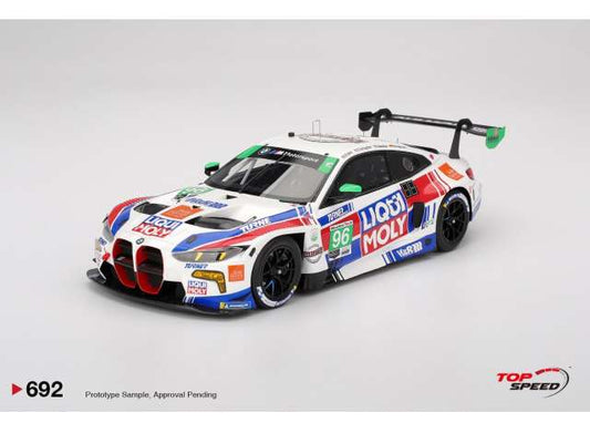 Pre-Order – 2025 BMW M4 (G82) GT3 EVO #96 Turner Motorsport Daytona 24 hrs, various 1:18 Top Speed Model (TS0692) – ETA. September 2026