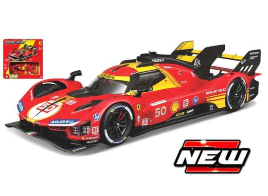 Pre-Order – 2024 Ferrari 499P #50 Fuoco/Nielsen/Molina, Winner 24h Le Mans 2024, metal modelkit 1:24 Bburago Model (bura26590) – ETA. July/August 2026