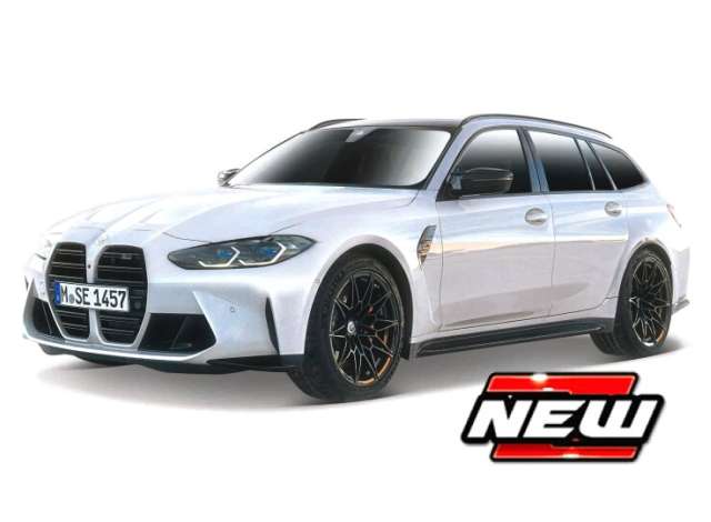 Available To Order – 2023 BMW M3 Touring, white 1:43 Bburago Model (bura30479W)