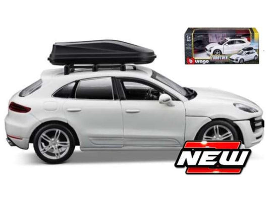 Pre-Order – Porsche Macan with cargo box, white 1:24 Bburago Model (bura23013) – ETA. July/August 2026