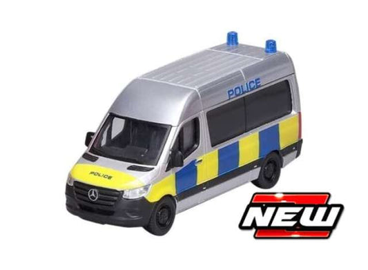 Pre-Order – Mercedes-Benz Sprinter UK Police, grey/yellow/blue 1:50 Bburago Model (bura32062) – ETA. July/August 2026