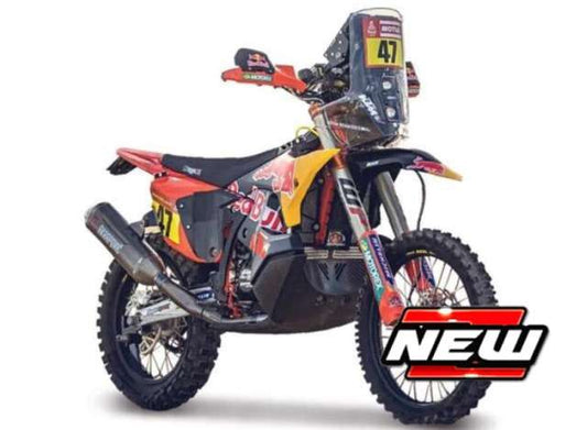 Pre-Order – 2024 KTM 450 Rally Dakar #2 Toby Price, blue/orange/yellow 1:18 Bburago Model (bura51093P) – ETA. October/November 2026