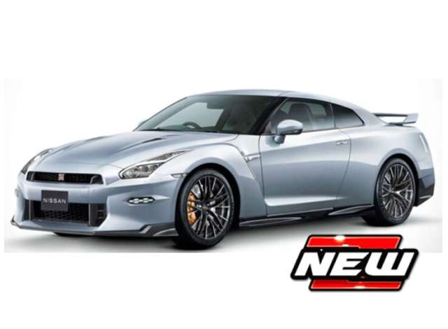 Pre-Order – 2025 Nissan GT-R, silver 1:64 Bburago Model (bura59118) – ETA. October/November 2026