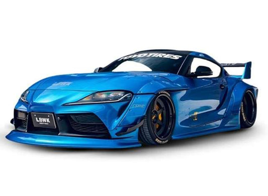 Pre-Order – 2025 Toyota GR Supra Liberty Walk body kit, blue metallic 1:18 Solido Model (soli1815503) – ETA. September 2026