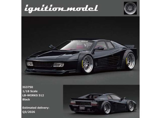 Pre-Order – LB-WORKS 512, black 1:18 Ignition Model (IG3750) – ETA. October/November 2026