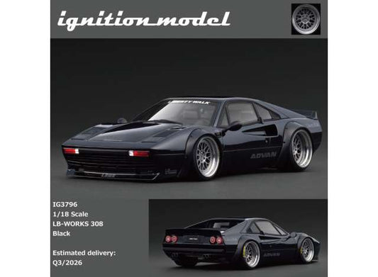 Pre-Order – LB-WORKS 308, black 1:18 Ignition Model (IG3796) – ETA. October/November 2026