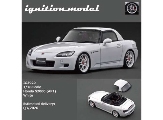 Pre-Order – Honda S2000 (AP1), white 1:18 Ignition Model (IG3920) – ETA. October/November 2026