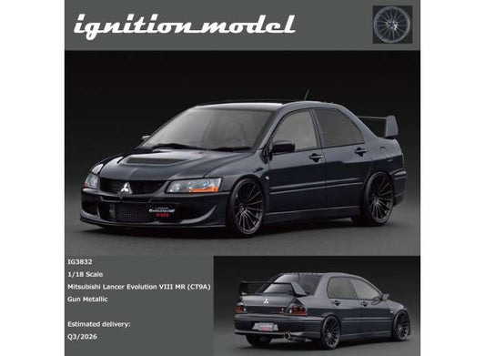 Pre-Order – Mitsubishi Lancer Evolution VIII MR (CT9A), gun metallic 1:18 Ignition Model (IG3832) – ETA. October/November 2026