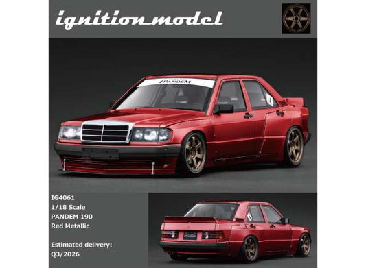 Pre-Order – PANDEM 190, red metallic 1:18 Ignition Model (IG4061) – ETA. October/November 2026