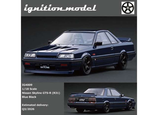 Pre-Order – Nissan Skyline GTS-R (R31), blue black 1:18 Ignition Model (IG4009) – ETA. October/November 2026