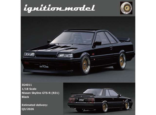 Pre-Order – Nissan Skyline GTS-R (R31), black 1:18 Ignition Model (IG4011) – ETA. October/November 2026