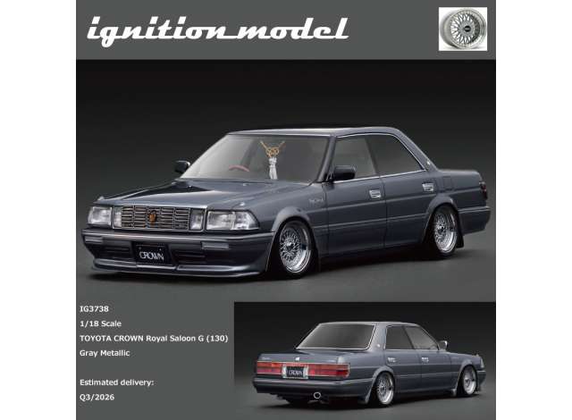 Pre-Order – Toyota Crown Royal Saloon G (130), gray metallic 1:18 Ignition Model (IG3738) – ETA. October/November 2026